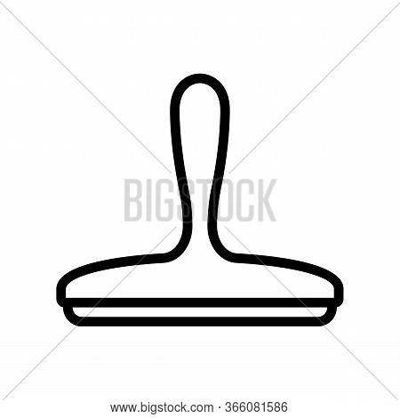 Rounded Squeegee Icon Vector. Rounded Squeegee Sign. Isolated Contour Symbol Illustration