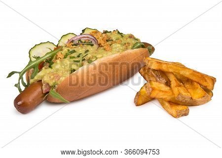 Hot-dog With French Fries.