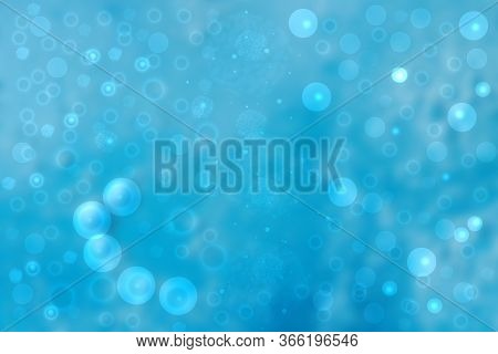 Abstract Underwater Illustration. Nice Abstract Gradient Blue White Lightening Bokeh Background With