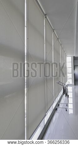 Newspaper Rack Corner In The Office, Rayong, Thailand - Nov 15, 2019, Thailand Interior Decorated Wi