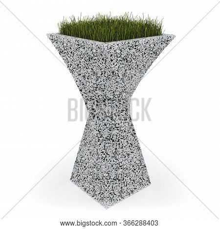 3d Image Flower Pot Concrete Marble Yalta