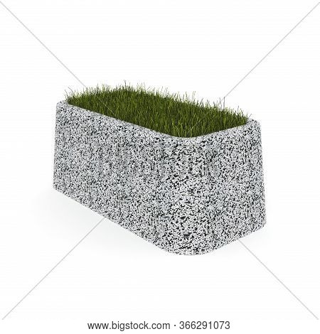 3d Image Flower Pot Concrete Marble Boato
