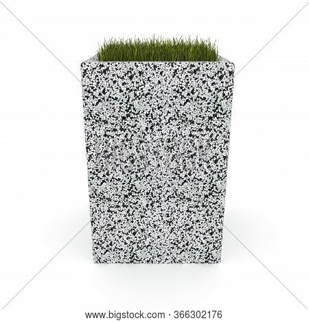 3d Image Flower Pot Concrete Marble Andorra 100