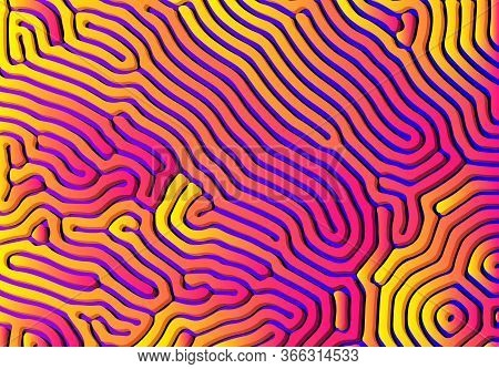 Abstract Background With Optical Illusion Generative Pattern And Vibrant Fluid Psychedelic Colors