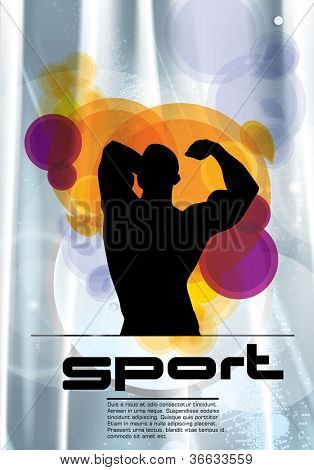 Sportovní, svalnatý muž