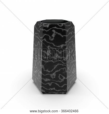 3d Image Urban And Park Urn Praga Marble Black
