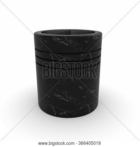 3d Image Urban And Park Urn Gamburgblack Matte Marble