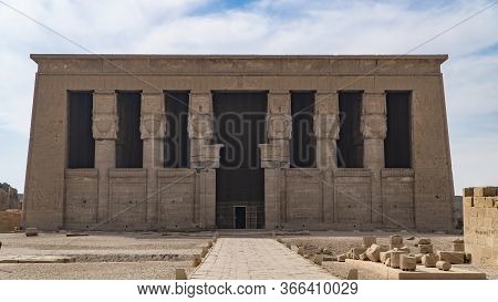 Dendera Temple Or Temple Of Hathor. Egypt. Dendera, Denderah, Is A Small Town In Egypt. Dendera Temp