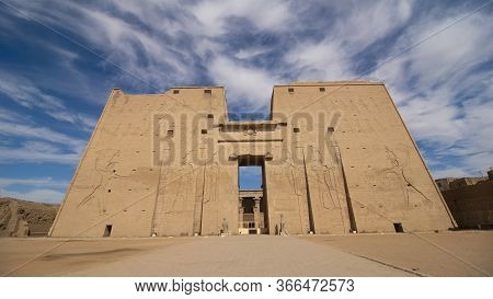 Edfu Is The Site Of The Ptolemaic Temple Of Horus And An Ancient Settlement. Egypt. Edfu Also Spelt 