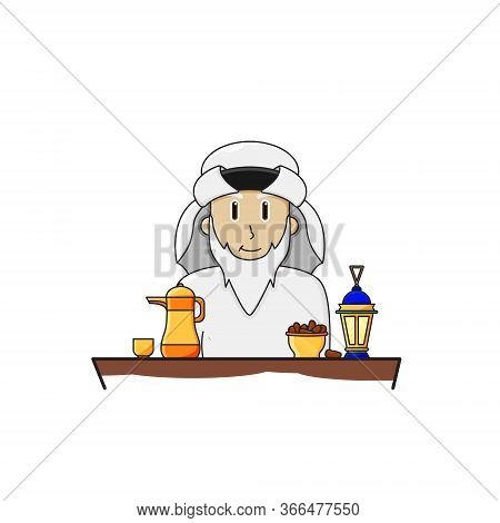 Arabic Old Use Turban - Character Grandfather Arab