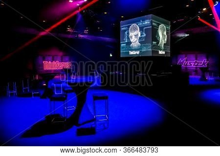Inside Interior Of A Lenovo Thinkserver Media Launch Event