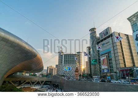 Seoul, South Korea - Jun 29, 2018 : Dongdaemun Design Plaza (ddp) Is One Of The Top Tourist Attracti