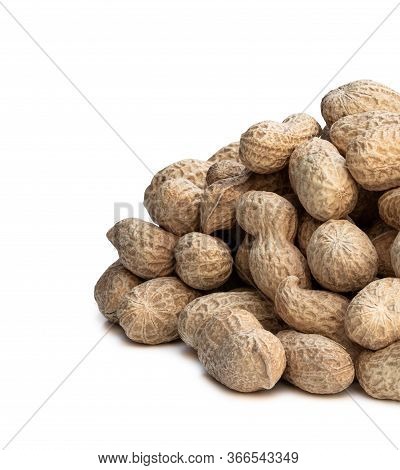 Heap  Of Fresh Monkeynut Isolated On White