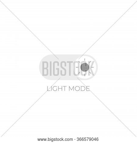 Light Mode Switch Vector Illustration. Day Mode Slider Design