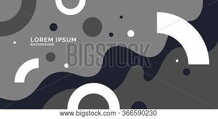 Poster With Dynamic Waves. Modern Vector Illustration.