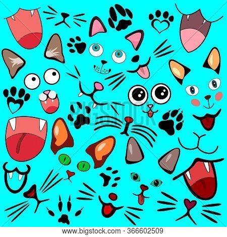 Wallpaper For Children From Kittens, Their Tongues, Smiles, Paws And More. Wallpapers For Birthdays 