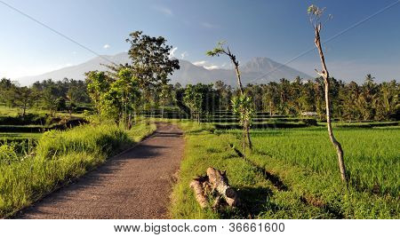 Se på Rinjani vulkan