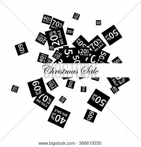 Christmas Sale Banner Or Poster Template Design.
