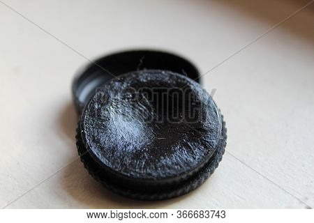 Traditional Indian Black Kajal Paste In The Box.a Special Combination Of Herbs And Pure Almond Oil T