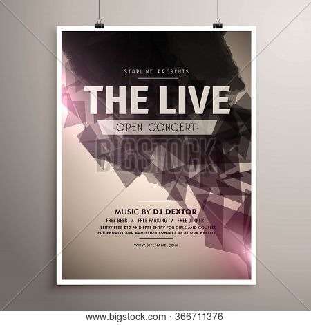 Elegrant Live Concert Music Flyer Brochure Template
