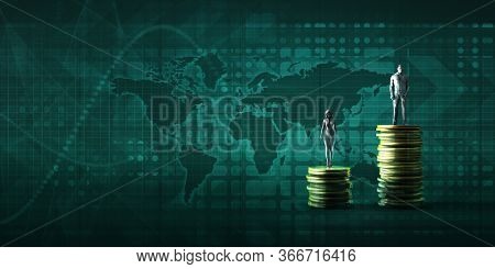 Income Inequality for Economic and Social Challenges Concept 3D Render