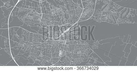 Urban Vector City Map Of Kolding, Denmark