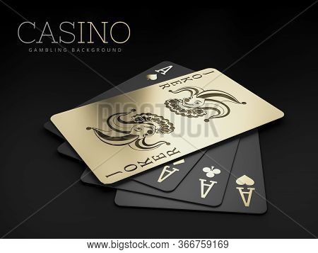 3d Rendering Of Playing Gard. Jocker. Clipping Path Included