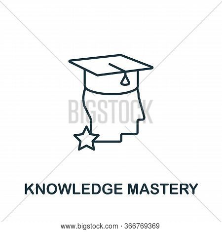 Knowledge Mastery Icon From Education Collection. Simple Line Knowledge Mastery Icon For Templates, 