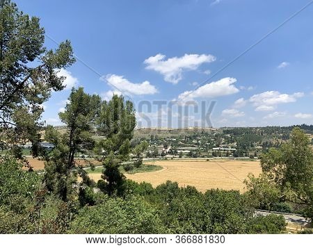 View Of The Valley Of Elah In Israel, Where David Defeated Goliath