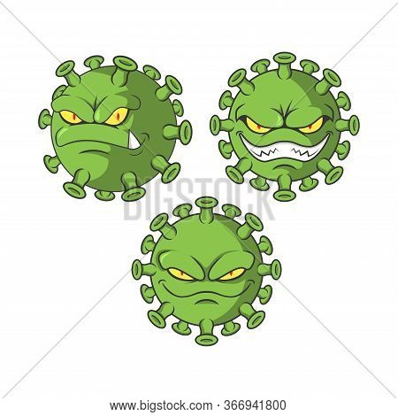 Covid-19 Corona Virus Design Icon Cartoon Illustration  Vector