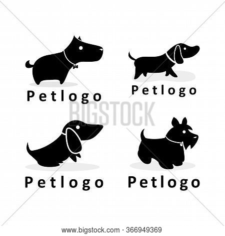 Dog Logo Pet Silhouette Design Concept Vector