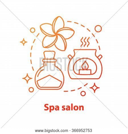 Spa Salon Concept Icon. Aromatherapy Idea Thin Line Illustration. Wellness. Relax. Vector Isolated O