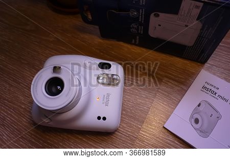 Camera For Instant Printing. Details And Close-up