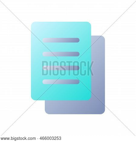 Copy Flat Gradient Two-color Ui Icon. Duplicate Document. Translator Feature. Save To Cache. Simple 