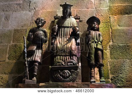 Skulptur In Treguier Kathedrale, Frankreich
