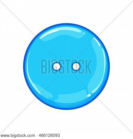 Sew Sewing Button Cartoon. Sew Sewing Button Sign. Isolated Symbol Vector Illustration