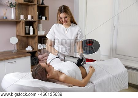 Endosphere Therapy Of Female Body By Cosmetologist In Beauty Salon