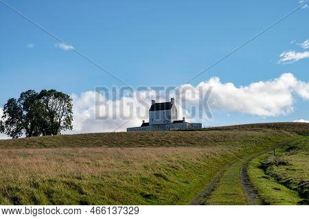 Strathdon, Uk- Oct 14, 2022: Corgarff Castle In The Foot Hills Of The Cairngorms Mountains