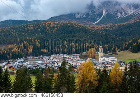 Padola, Italy - November 3, 2022: Padola Is A Fraction Of The Municipality Of Comelico Superiore In 