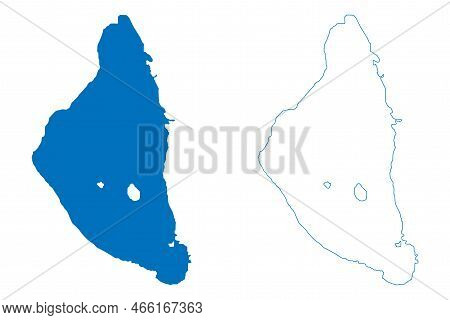 Lake Mar Menor Lagoon (kingdom Of Spain) Map Vector Illustration, Scribble Sketch Map