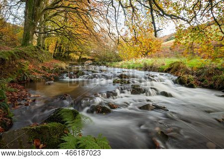 Robbers Bridge In Exmoor National Park