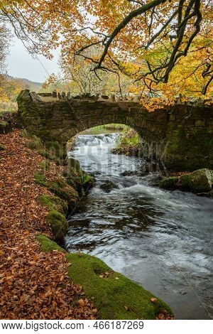 Robbers Bridge In Exmoor National Park