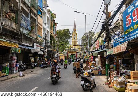 Ho Chi Minh City, Vietnam - November 8, 2022: Saint Francis Xavier Church In The District 5 In Saigo