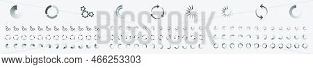 Circular Loading Buffering Icons Vector Set