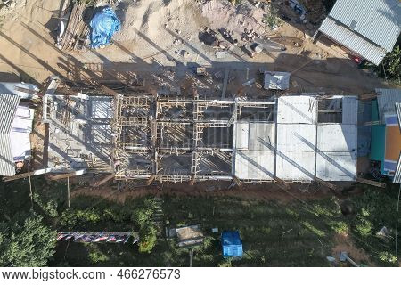 High Angle View Of A Northern Rural Village In The Valley Ban Thung Ton Ngio,  Mae Tuen, Omkoi Distr