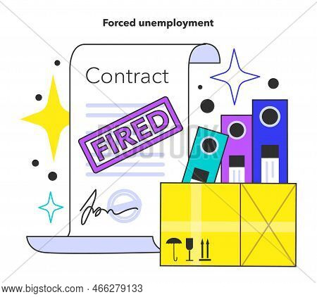 Forced Unemployment. Social Problem Of Occupancy, Job Offer And Workplace