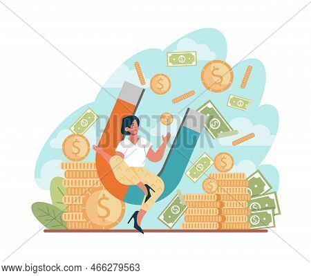 Attraction Of Potential Customers. Marketing Strategy For Business
