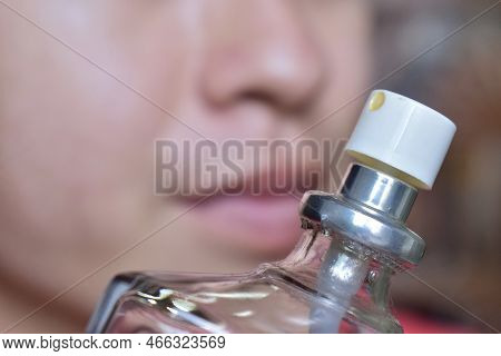 Southeast Asian, Chinese And Myanmar Young Man With Cold Flu Gets Loss Of Smell Called Anosmia. He S