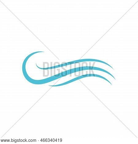 Wave Beach Logo Design Vector Illustration Template