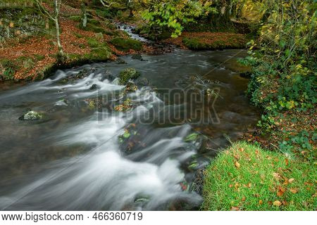 Robbers Bridge In Exmoor National Park